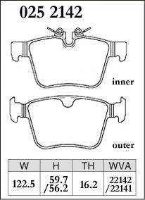 DIXCEL Rear Brake Pads - Jaguar F-Pace / XE / XF / Range Rover Evoque / Volvo XC60 - Spirited / Track Day (Z Type)