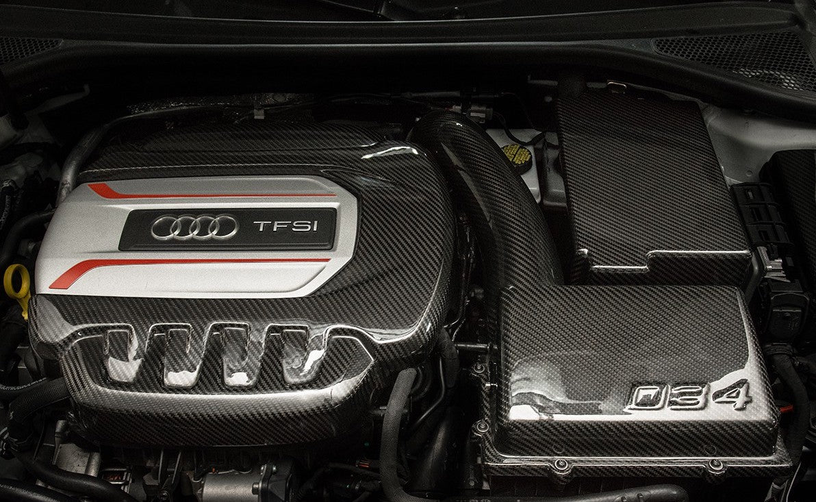 034Motorsport | Carbon Fibre Engine Cover (Audi S3 8V / TTS MK3) - ModsDirect