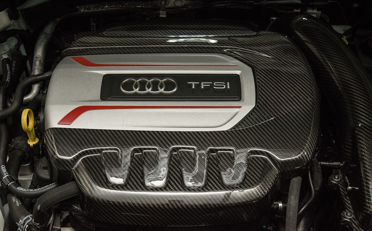 034Motorsport | Carbon Fibre Engine Cover (Audi S3 8V / TTS MK3) - ModsDirect