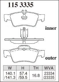 DIXCEL Rear Brake Pads - Mercedes-Benz E-Class (W211/W212) / S-Class (W220/W221) / CLS - Spirited / Track Day (X Type)