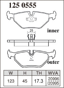 Dixcel Rear Brake Pads – BMW M3 (E30 / E36) / M5 (E34) / Z3 M