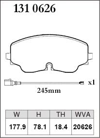DIXCEL Front Brake Pads – VW Golf R (Mk8) / Tiguan R (AD) / Audi S3 (8Y) - Daily / Street (M Type)