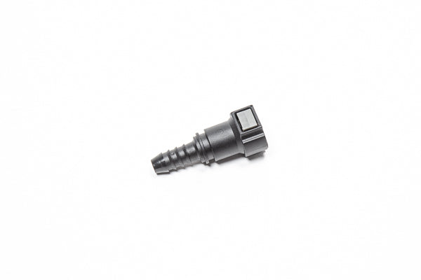Radium SAE Female EFI Quick Connect to Barb Fittings- 10mm SAE Female to 3/8" Barb Straight (9.5mm)