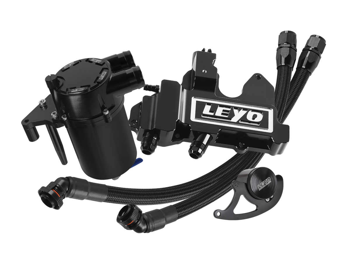 LEYO Motorsport | Oil Catch Can Kit PLUS (Black) - ModsDirect