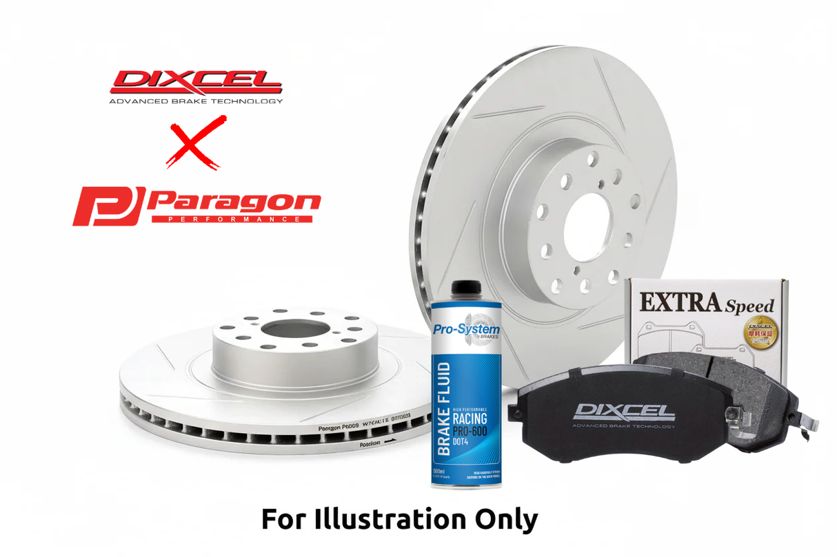 Paragon PAR42663S-10 Front Rotor + Dixcel Brake Pad Combo – Subaru WRX 2022+ (2022-2026) - Pad Compound - Type ES