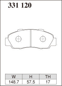 Dixcel Front Brake Pads – Honda Integra Type R DC2 (98 Spec)