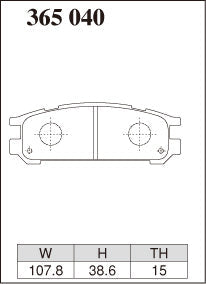 DIXCEL Rear Brake Pads – Subaru WRX (GC8) / WRX STI (V1 – V6)
