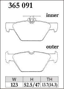 Dixcel Rear Brake Pads - Subaru WRX (VA/VN) / Forester (SK) / Outback (BS/BT) / Levorg (VM) / Impreza (GK/GT/GU) / XV / Crosstrek (GT/GU)