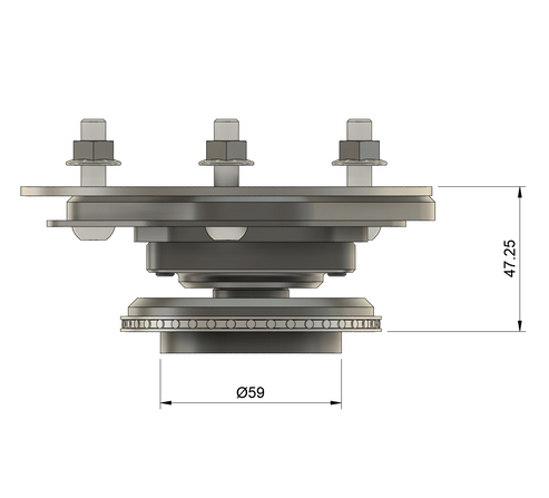 Millway Camber caster plates adjustable BMW E24 E28 E30 E34 (For racing suspension with 60mm spring plate)