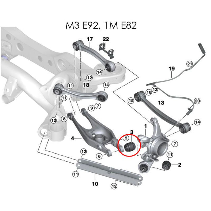 Millway Excentric control arm bushing BMW M3E9x 1ME82 M2 M3 M4 F/G-series