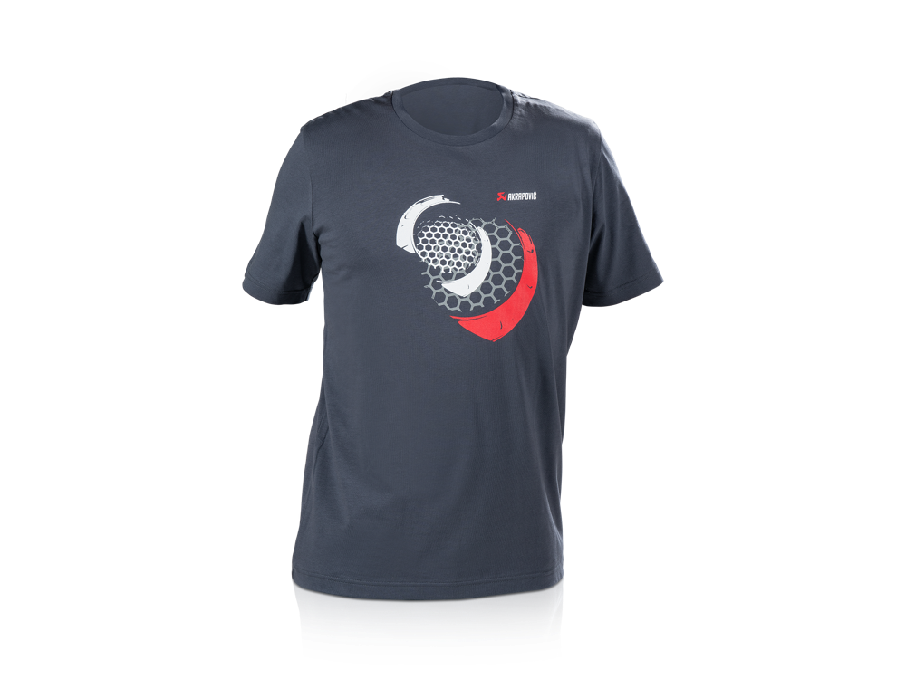 Akrapovic Mens T-Shirt - Mesh - Blue/Grey 3XL - ModsDirect
