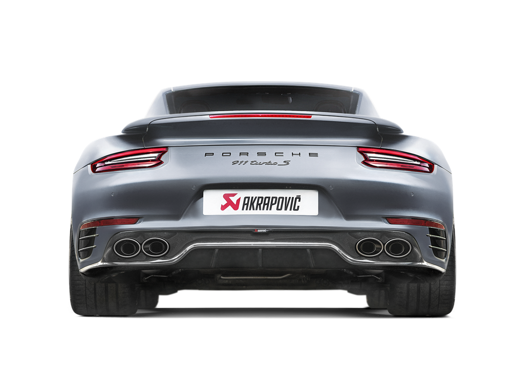 Akrapovic Rear Carbon Fibre Diffuser - Gloss for Porsche 991.2 Turbo / Turbo S - ModsDirect