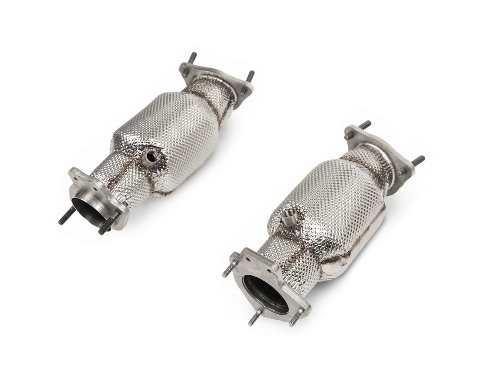 Akrapovic Link Pipe Set w Cat (SS) for Chevrolet Corvette Stingray (C8) - ModsDirect
