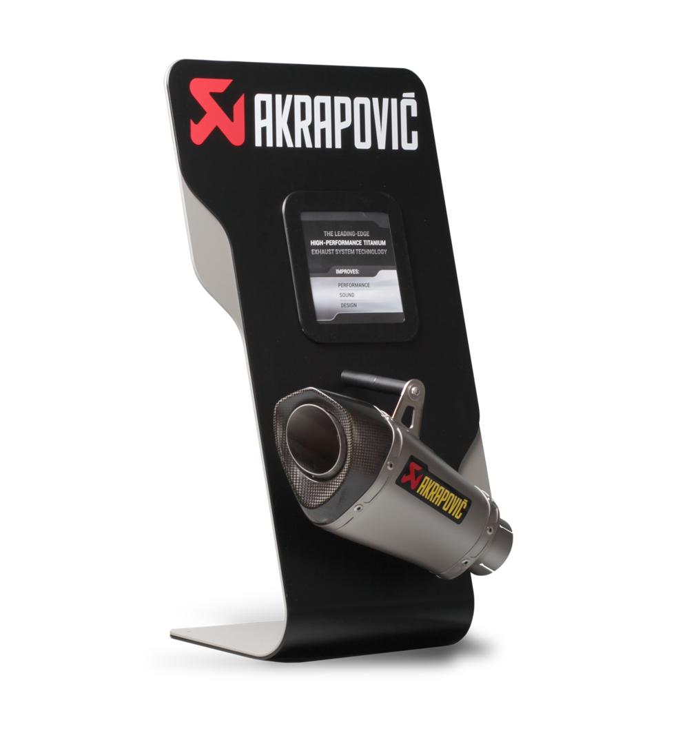 Akrapovic Counter Display with Sample Muffler - ModsDirect