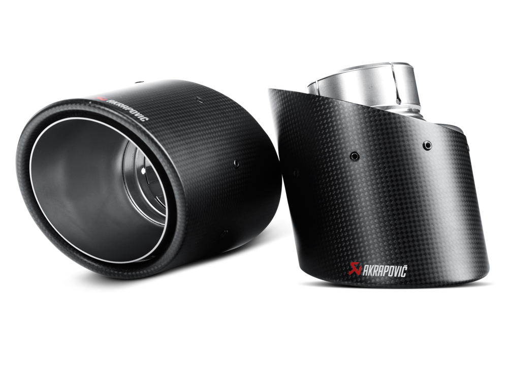 Akrapovic Carbon Tail Pipe Set for Abarth 500/500C - ModsDirect