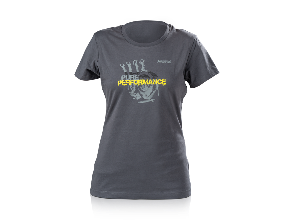 Akrapovic Womens T-Shirt - Pure Performance - Grey M - ModsDirect