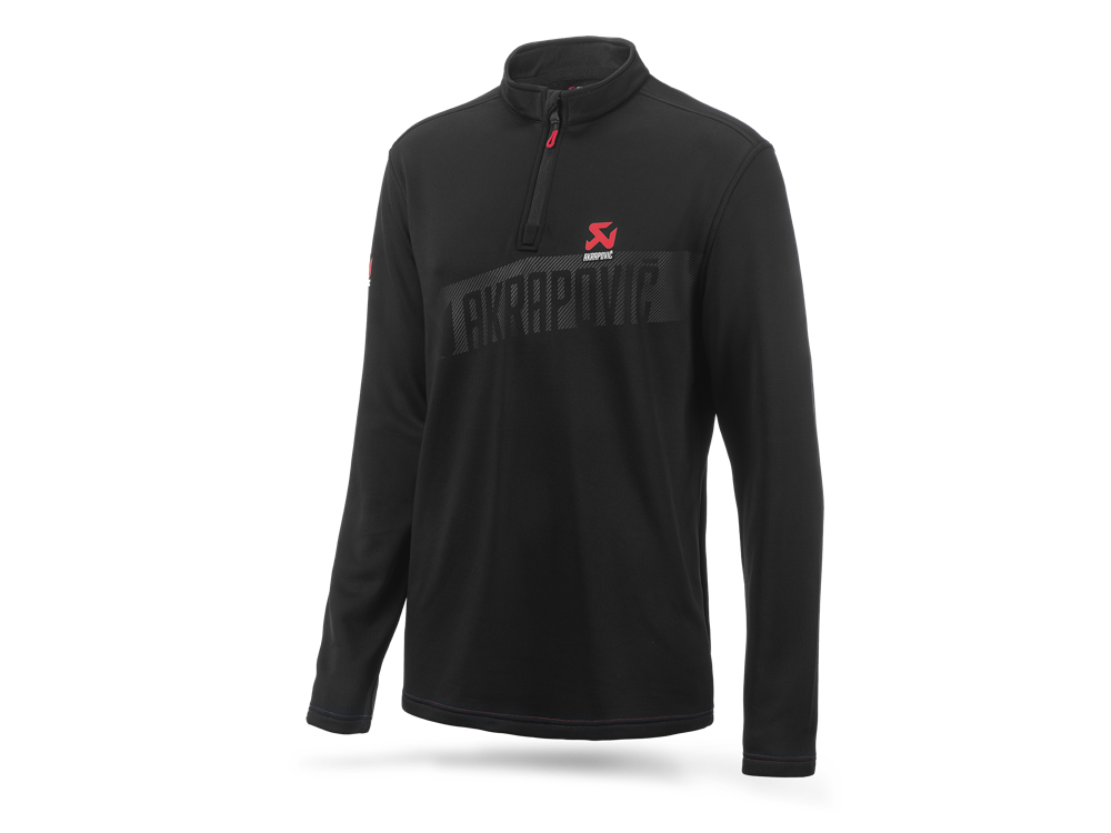 Akrapovic Mens Corpo Turtleneck Zip - Black 3XL - ModsDirect