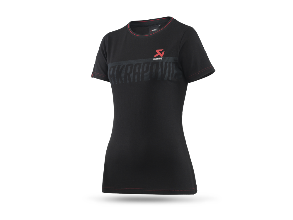 Akrapovic Womens Corpo T-Shirt - Black XXL - ModsDirect