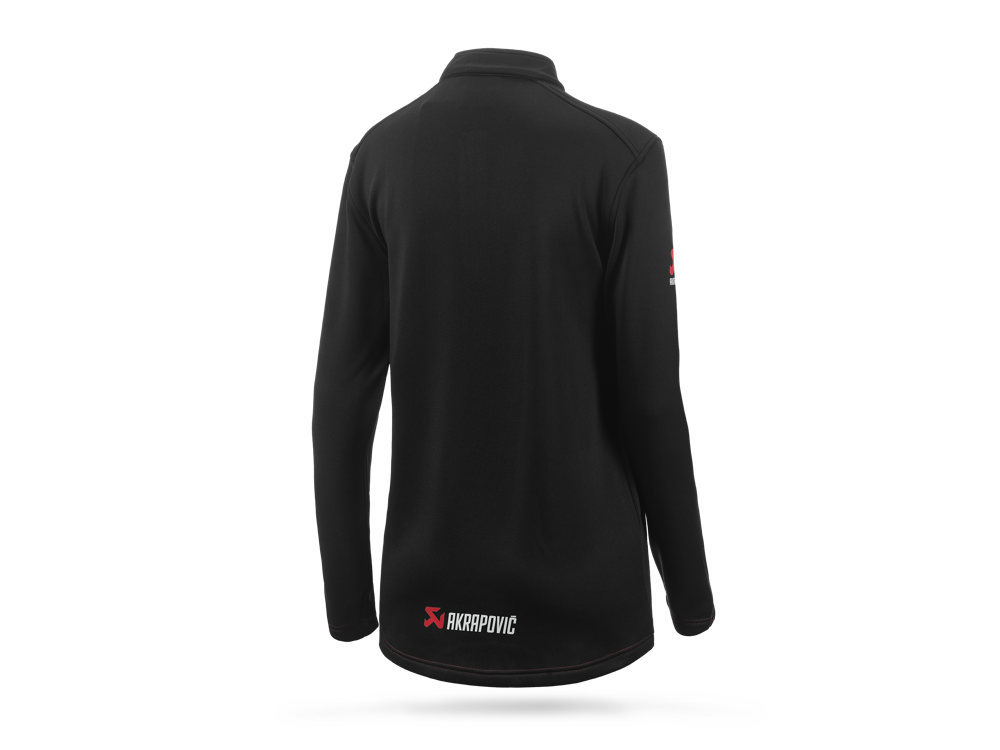 Akrapovic Womens Corpo Turtleneck Zip - Black XS - ModsDirect