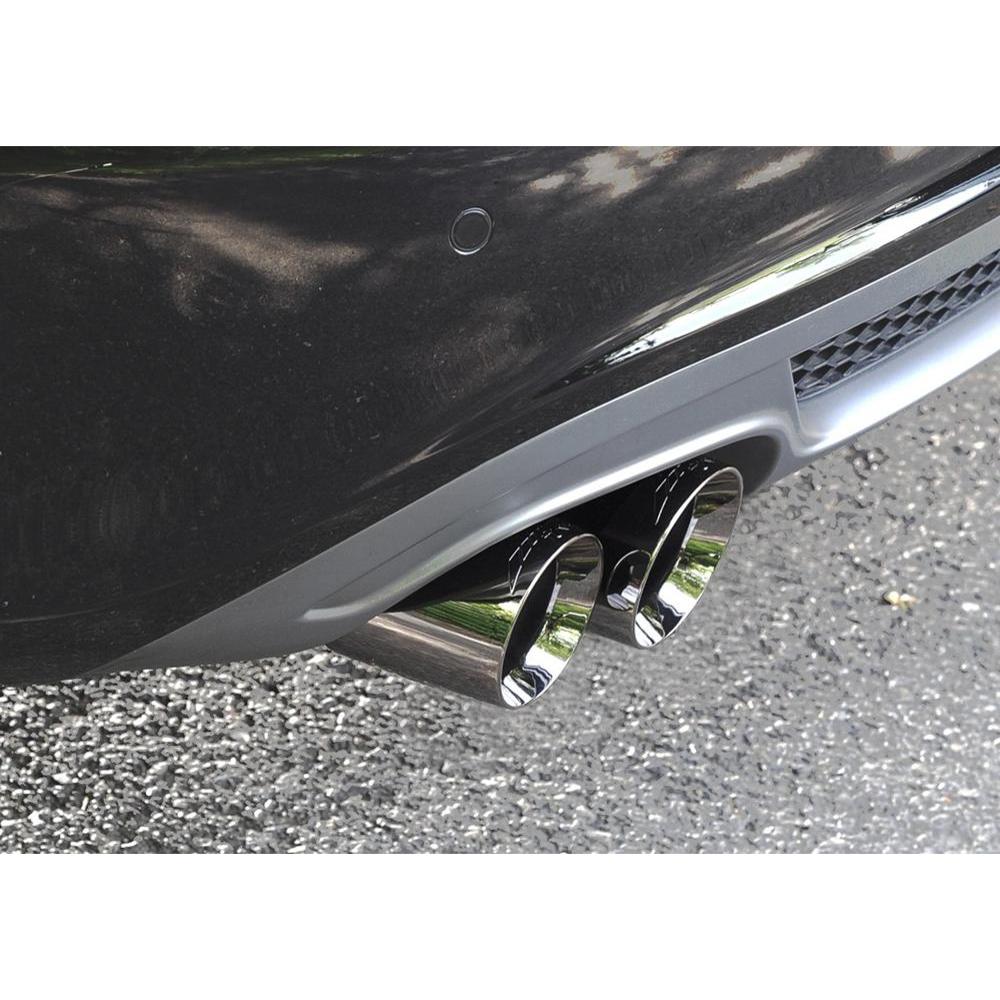 AWE Audi B8 A4 Touring Edition Exhaust - Single Side Polished Silver Tips