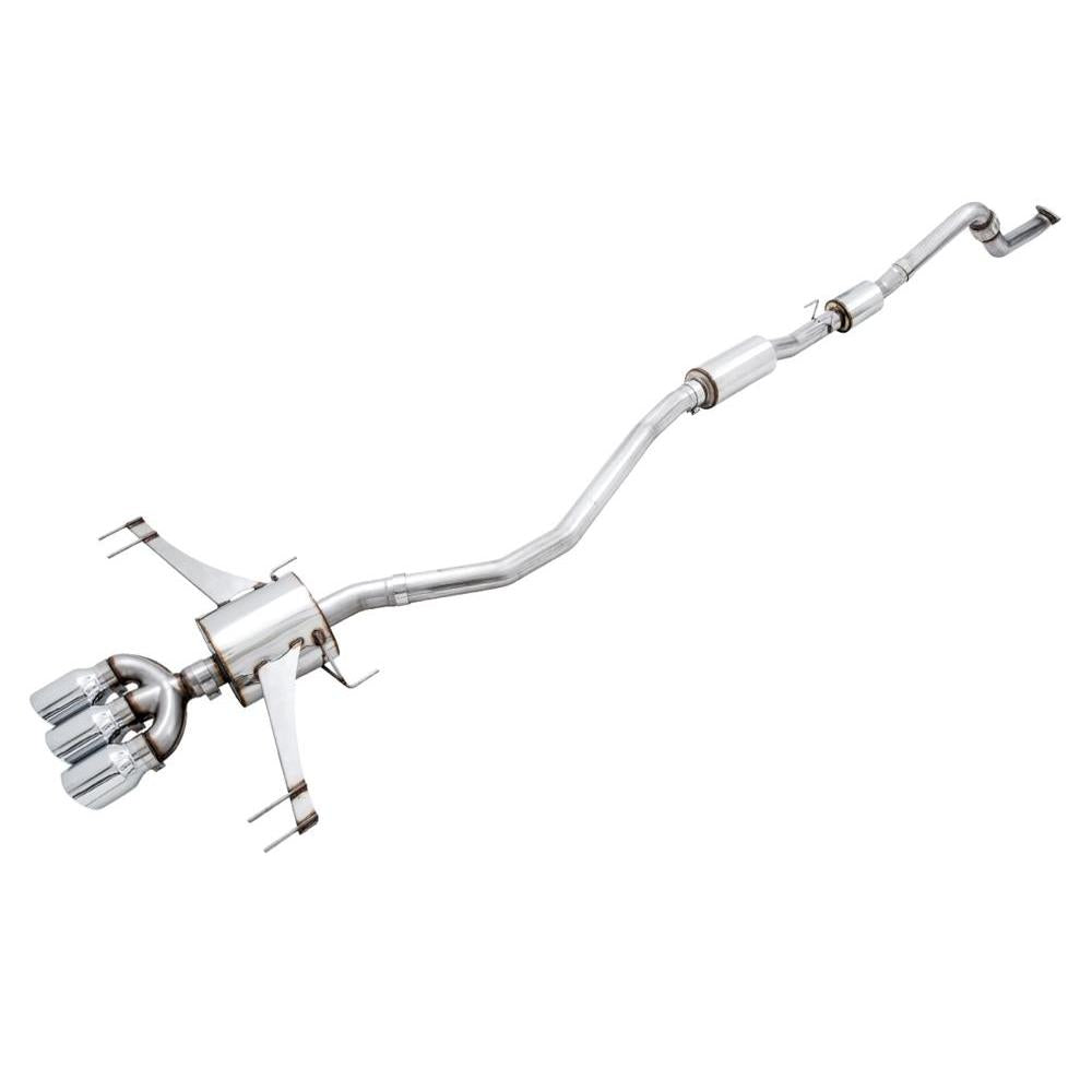 AWE 2017+ Honda Civic Type R Touring Edition Exhaust w/Front & Mid Pipes - Chrome Silver Tips