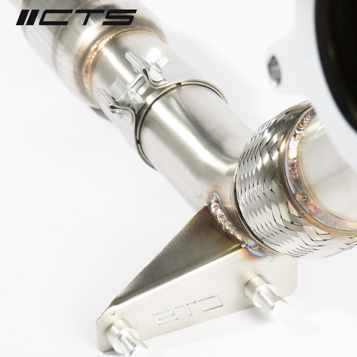 CTS Turbo | Downpipe with High-Flow Cat (MK6R, TT-S, S3 8P) - ModsDirect