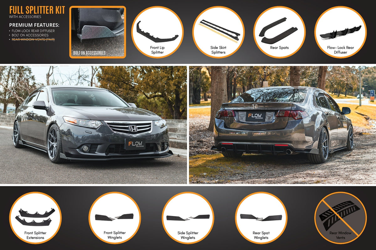 CU2 Accord Euro Full Lip Splitter Set - Standard