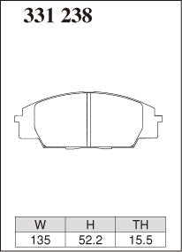DIXCEL Front Brake Pads – Honda S2000 (AP1 / AP2) - Spirited / Track Day (S Type)