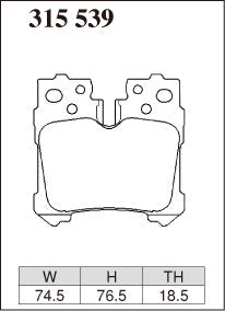 DIXCEL Rear Brake Pads - Lexus LS460 (USF40/USF41) / LS500 (VXFA50) / LS600h (UVF45) - Daily / Street (EC Type)