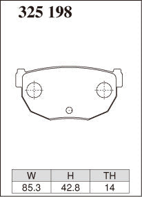 DIXCEL Rear Brake Pads – Nissan 180SX (S13) / 200SX (S14 / S15) - Spirited / Track Day (ES Type)