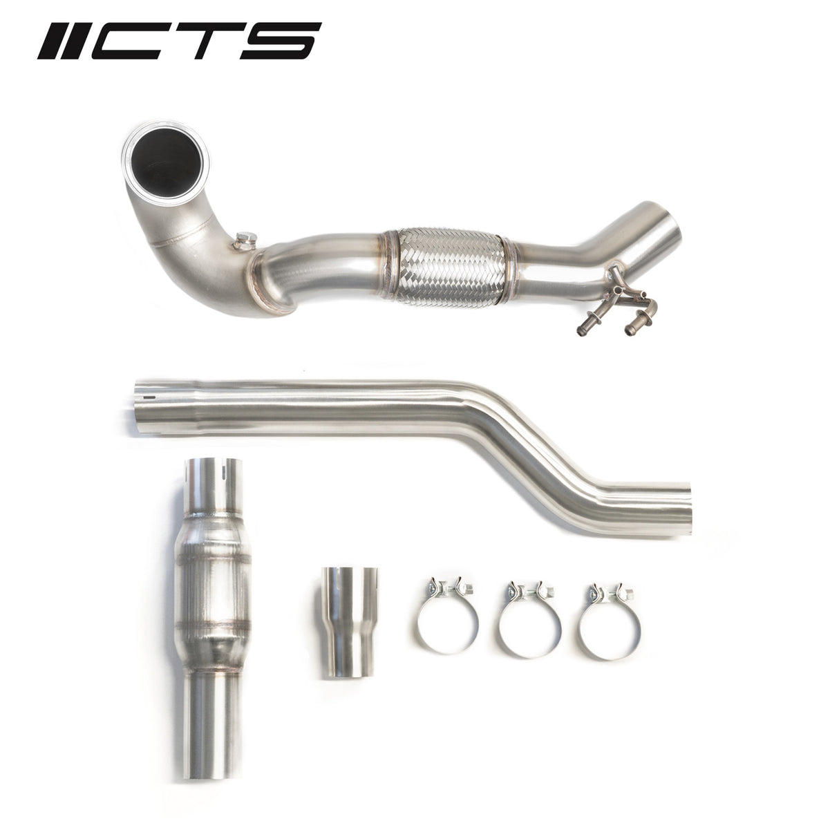 CTS Turbo | Downpipe with High-Flow Cat (MK7 Golf R/Audi S3 8V) - ModsDirect