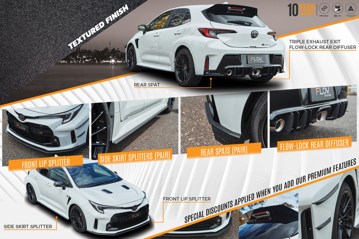 Corolla GR Full Lip Splitter Set (TEXTURED BLACK) - ModsDirect