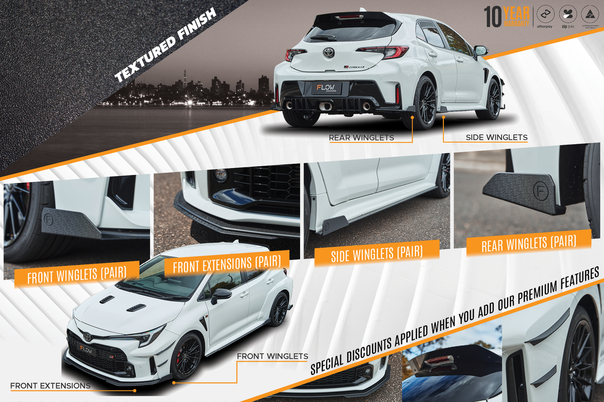 Corolla GR Full Lip Splitter Set (TEXTURED BLACK) - ModsDirect