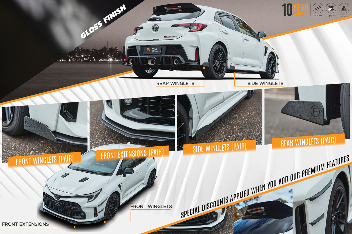 Corolla GR Full Lip Splitter Set (GLOSS BLACK) - ModsDirect