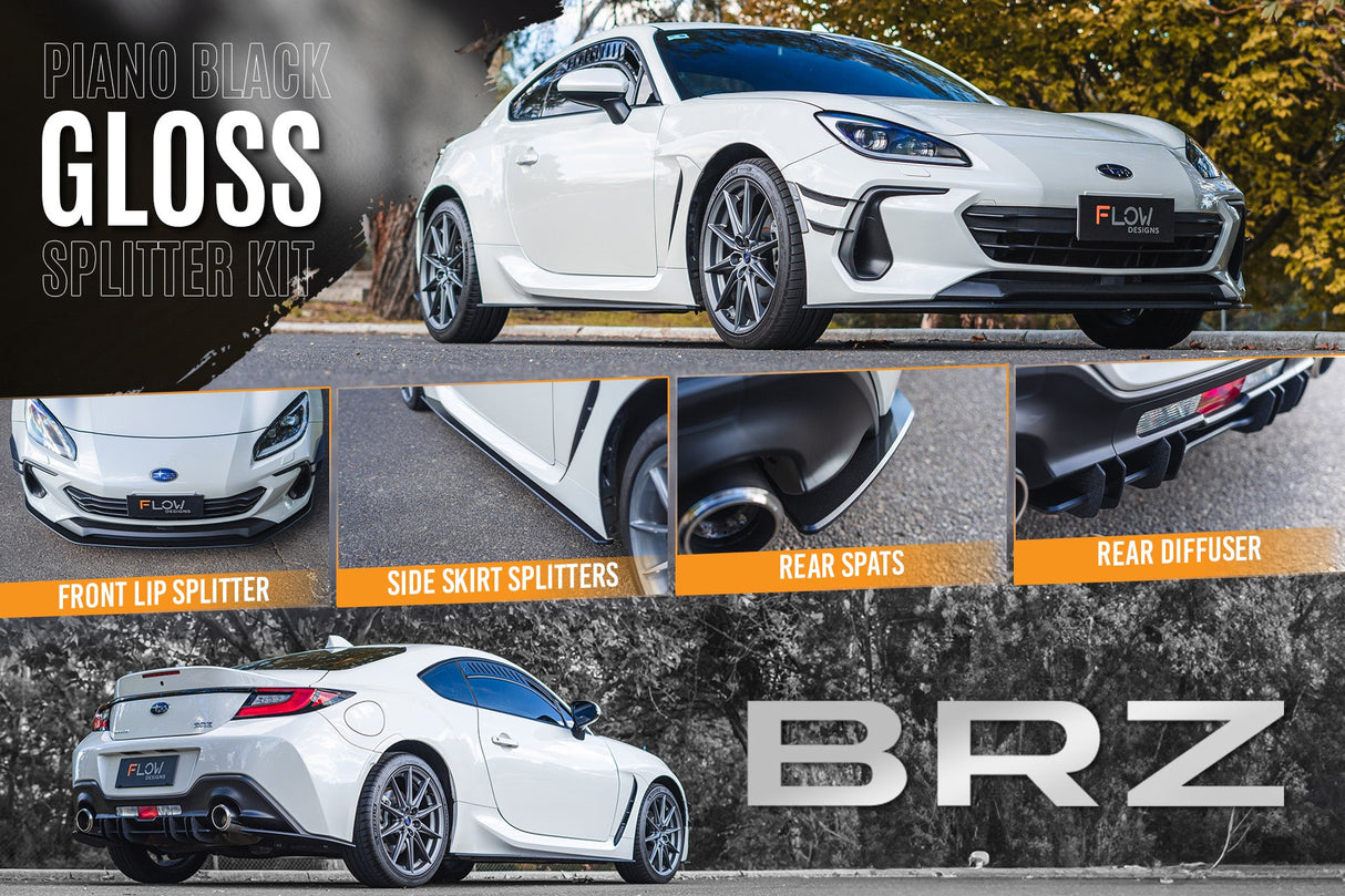 ZD8 BRZ Full Lip Splitter Set (GLOSS BLACK) - ModsDirect