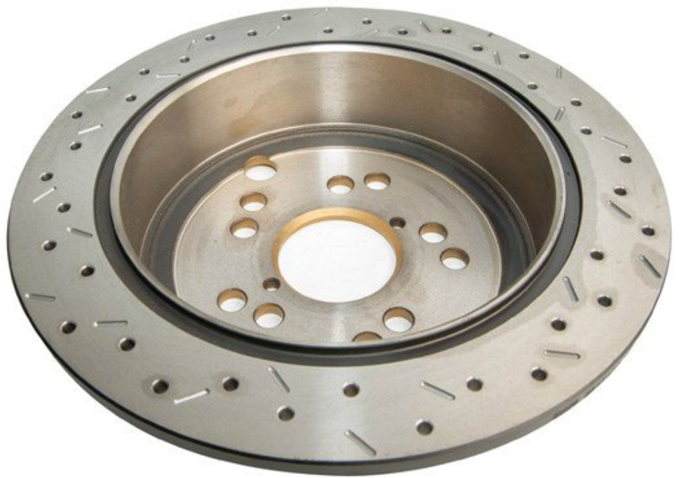 DBA | 42663XS-10 4000 Series Cross Drilled / Slotted Rear Rotors PAIR (Gold) - ModsDirect
