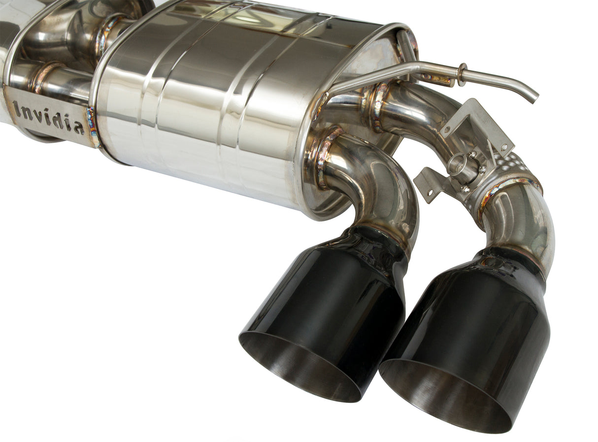 Invidia | R400 Signature Series Cat-Back (Valved, Res, Black Round Tips) (VW Golf MK7.5R) - ModsDirect