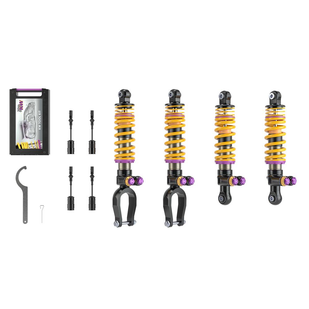 KW Coilover Kit V5 for 04/2014+ Lamborghini Huracan w/ Deactivation For Electronic Dampers - ModsDirect