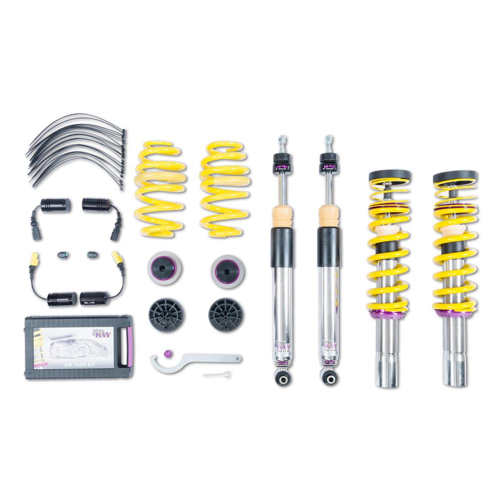 KW Coilover Kit V3 for 10/2015+ Audi A4 (8W2, 8WC, B9) w/ Deactivation For Electronic Dampers - ModsDirect