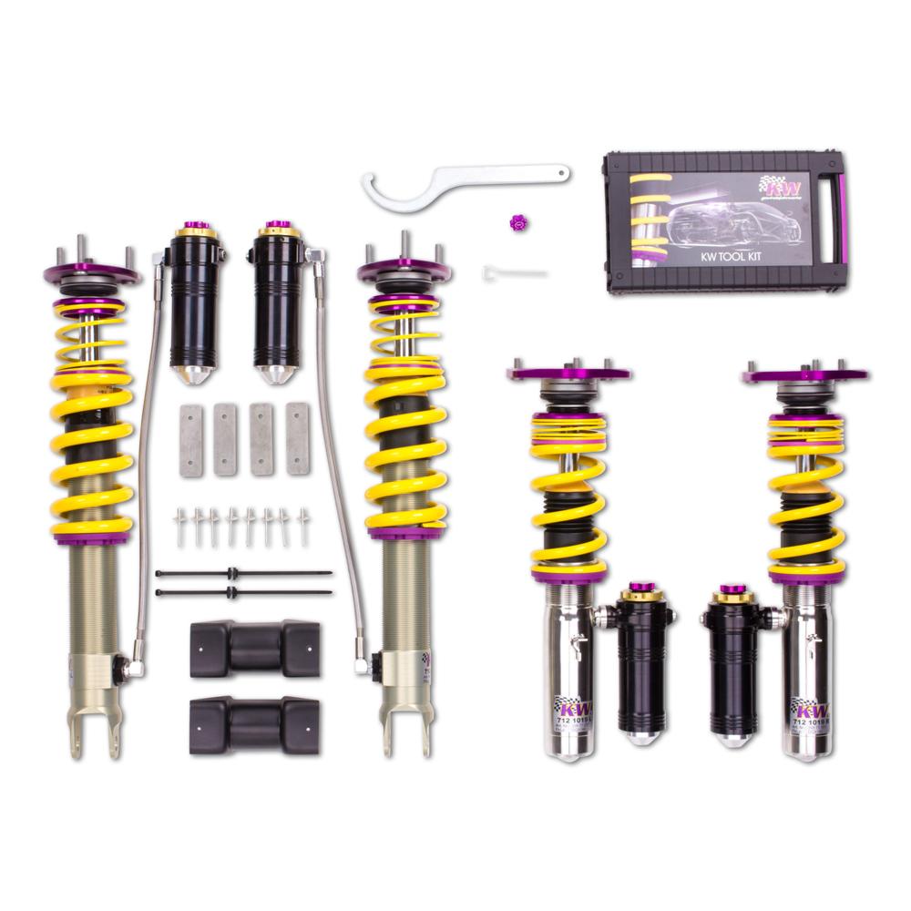 KW Coilover Kit V4 Clubsport for 12/2011-11/2015 Porsche 911 Targa (991) w/ Top Mounts - ModsDirect