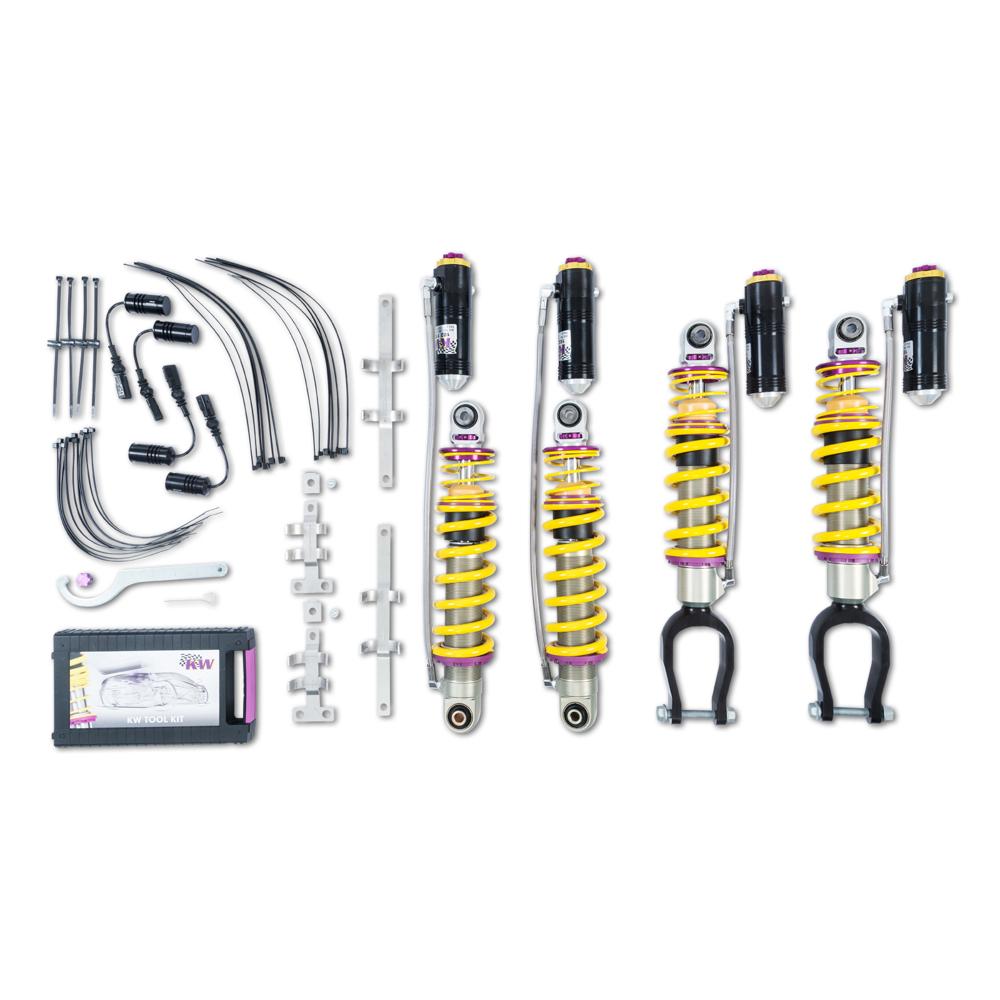 KW Coilover Kit V4 for 05/2015+ Audi R8 (4S3, 4SP) w/ Deactivation For Electronic Dampers - ModsDirect