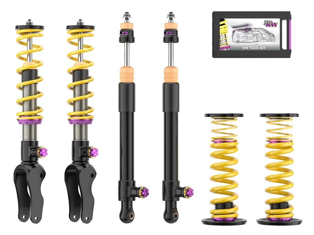KW Coilover Kit V4 for Porsche Taycan (Y1A) w/ Deactivation For Electronic Dampers - ModsDirect