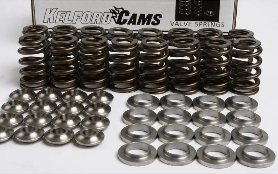 Kelford Cams - EVO 1-9 & VR4 4G63 Premium Beehive spring, Ti Retainer & Locator Set