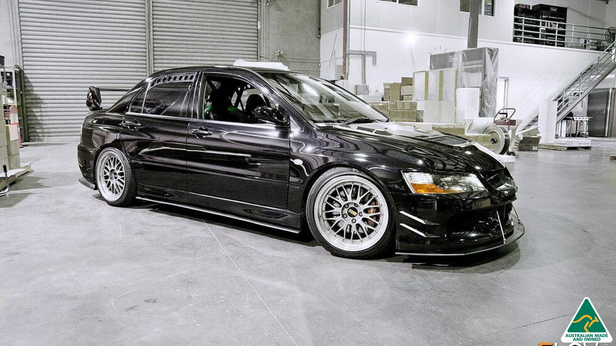 Lancer Evolution IX Front Lip Splitter With Support Rods