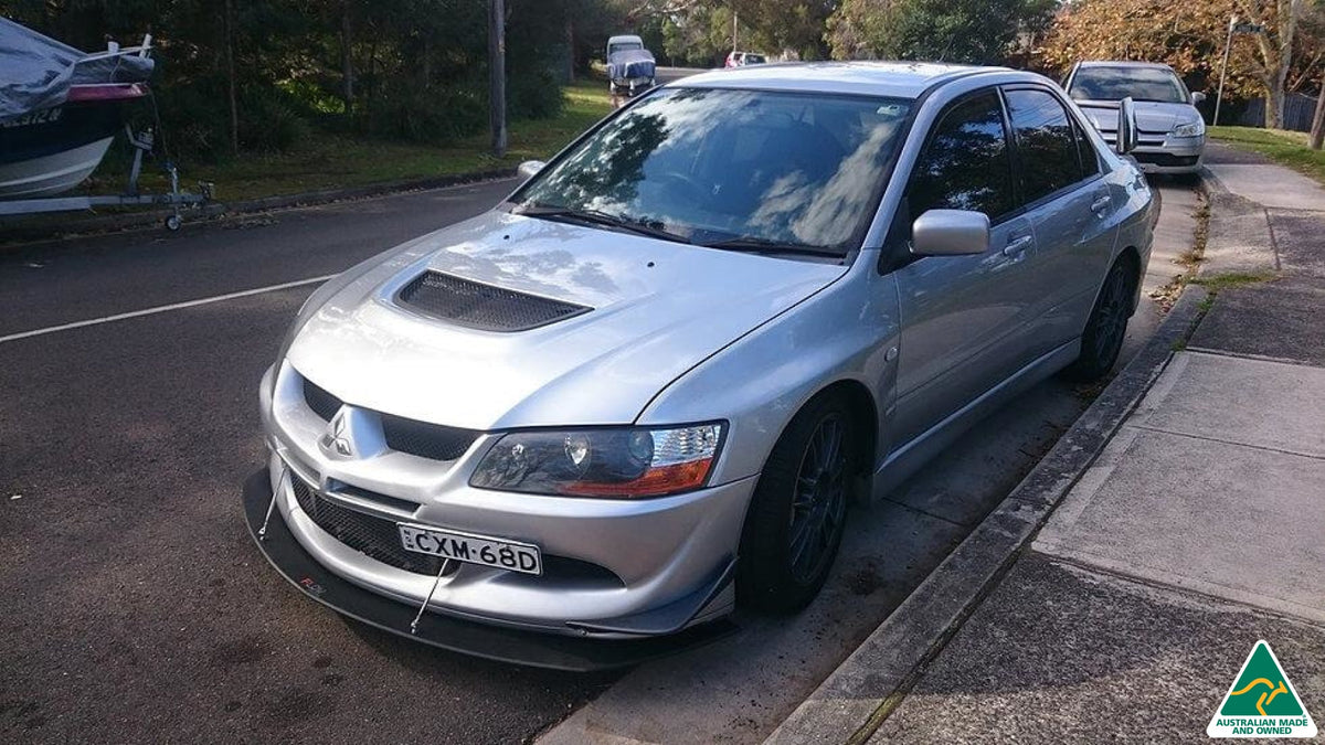 Lancer Evolution VIII Front Lip Splitter With Support Rods