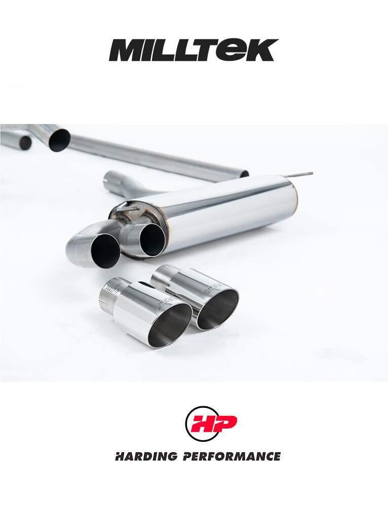 MILLTEK Downpipe-back – Audi Coupe UR Quattro 10V Turbo - Non-resonated - Titanium