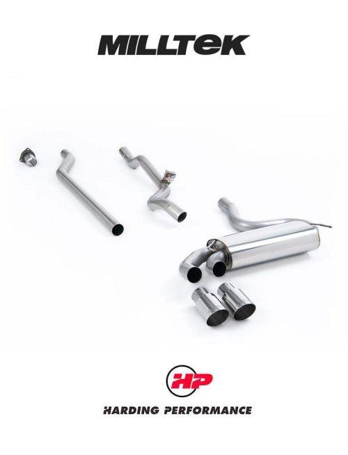 MILLTEK Downpipe-back – Audi Coupe UR Quattro 20V Turbo - Non-resonated - Polished