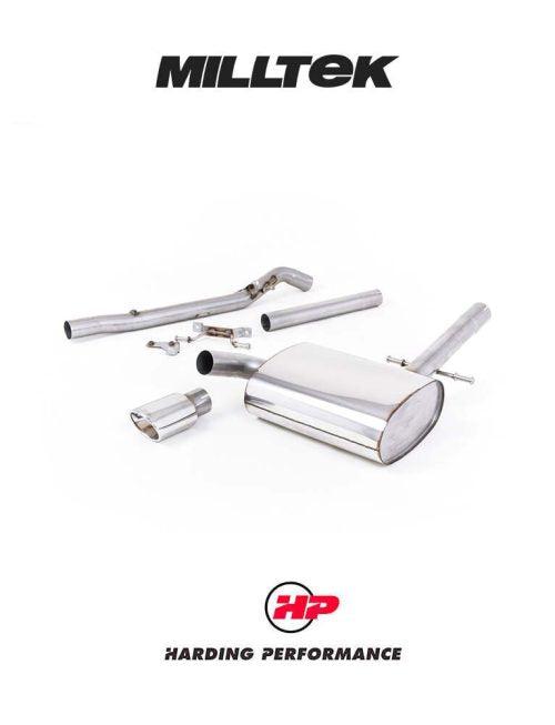MILLTEK Cat-back – VW Corrado G60 1.8 - Non-resonated - Polished
