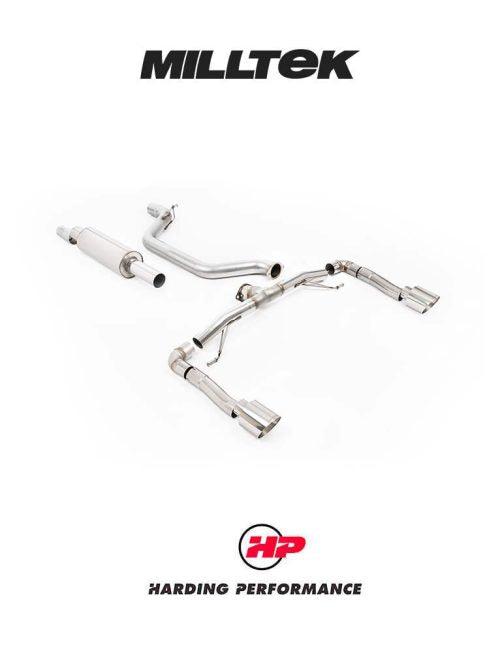 MILLTEK Particulate Filter-back System 80mm Cupra Leon VZ 2.0TSI Hatch 245ps (MQB Evo – OPF/GPF Equipped Models) - Polished GT-115 - Race System (Loudest)