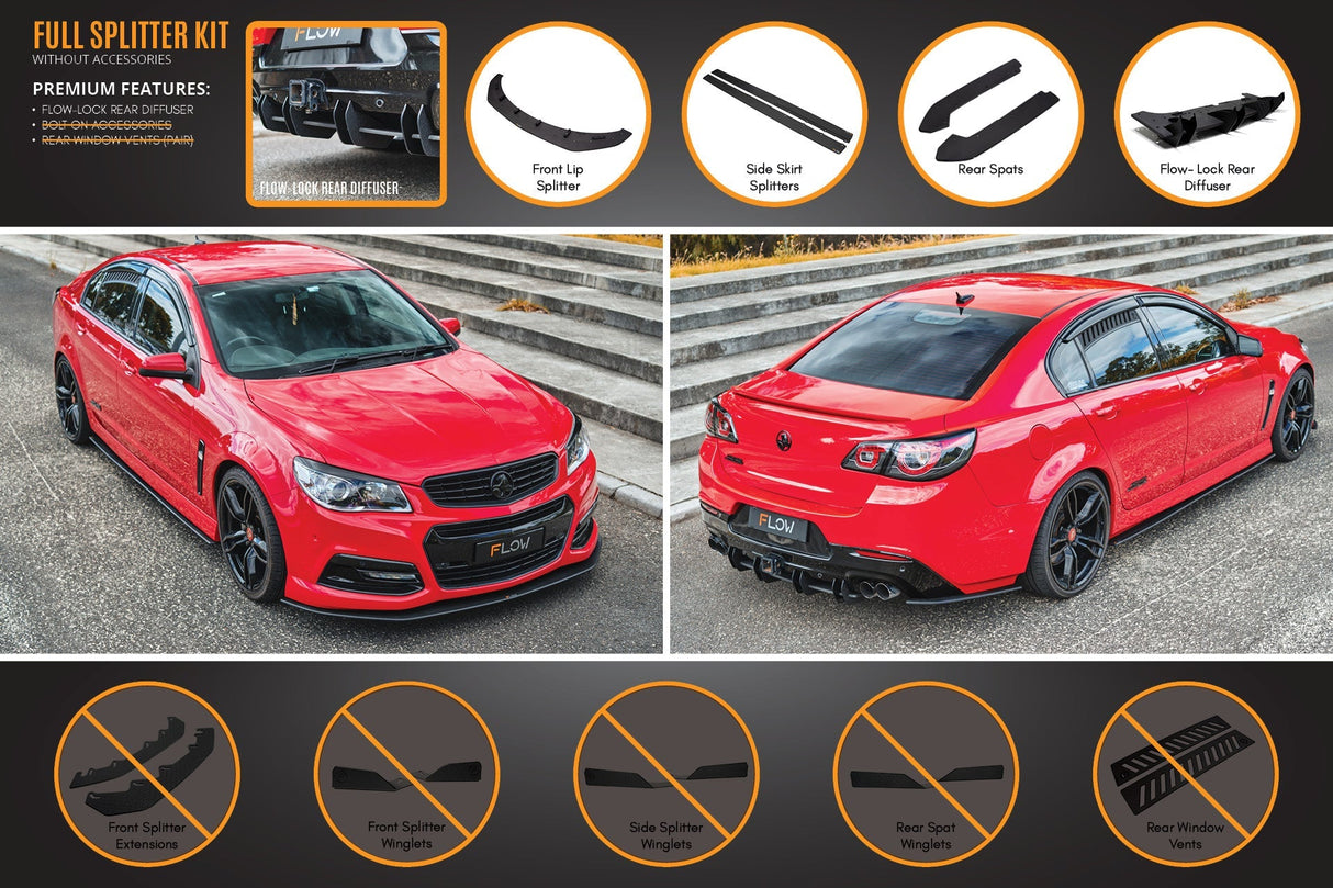 VF Commodore S1 Sedan Full Lip Splitter Set - ModsDirect